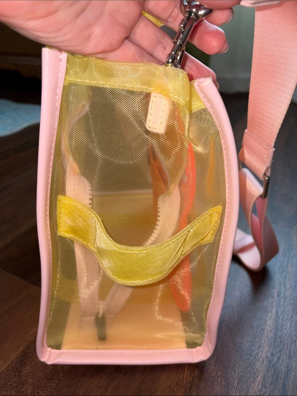 Marc Jacobs Transparent Tote with Yellow Straps and Pink Trim - Picture 4 of 16